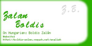 zalan boldis business card